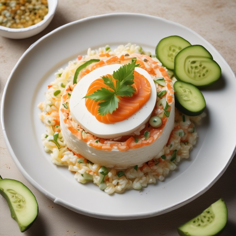 Salmão Cru com Arroz e Cream Cheese