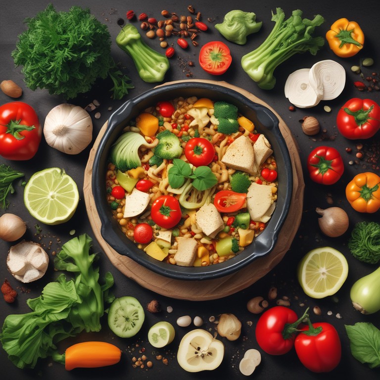 Proteinreiches One-Pot Gericht mit Tofu und Gemüse