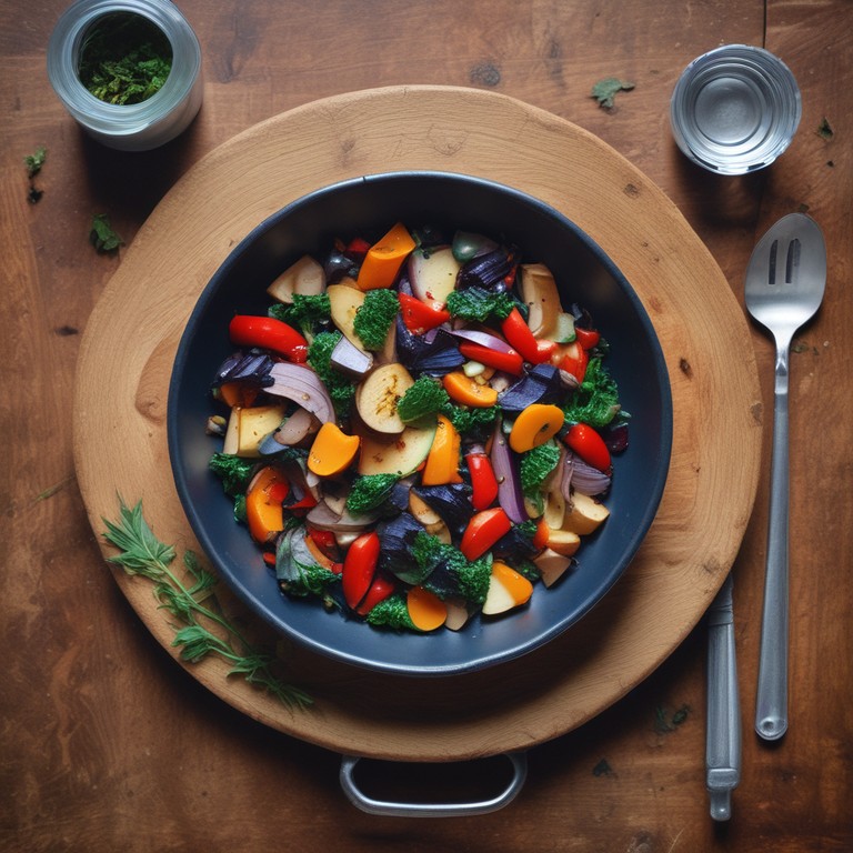 Vibrant Vegetable Medley with Rainbow Swiss Chard