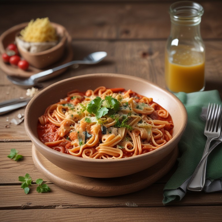 Massa de Atum ao Molho de Tomate com Alho