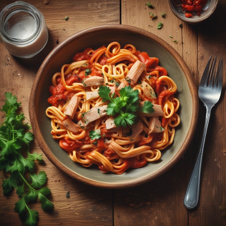 Massa de Atum ao Molho de Tomate com Alho