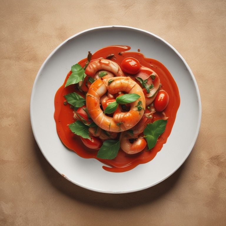 Camarão ao Molho de Tomate com Macarrão