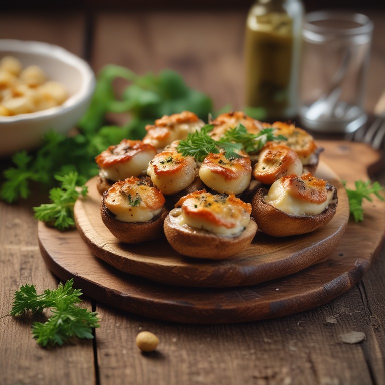 Champiñones Rellenos de Queso