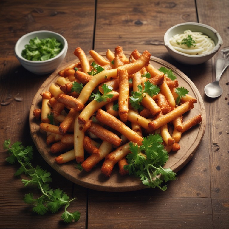 Papas Fritas con Salchichas Crujientes