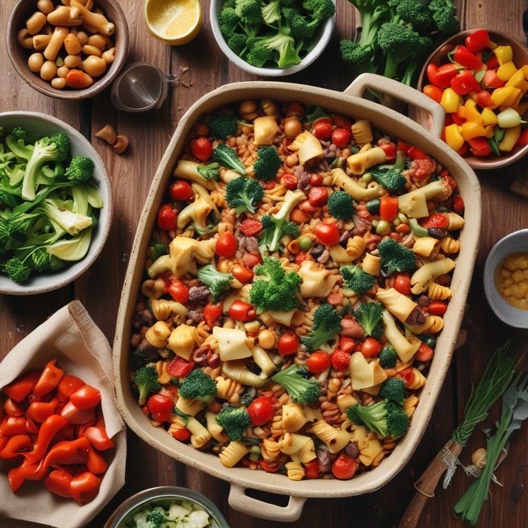 Hearty Vegetable and Bean Pasta Bake