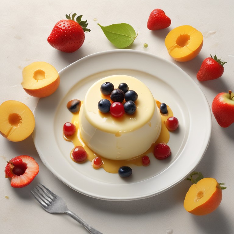 Pudim de Queijo Fresco com Gelatina