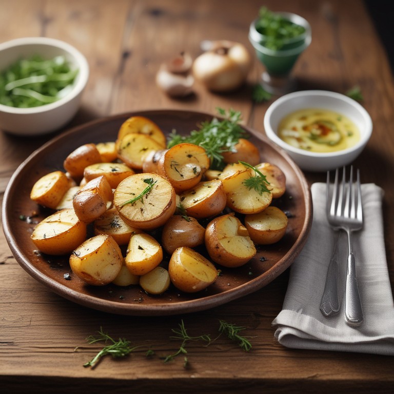 Garlic and Onion Roasted Potatoes