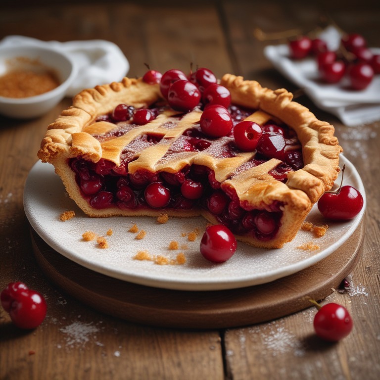 Cherry Delight Pie with a Flaky Crust