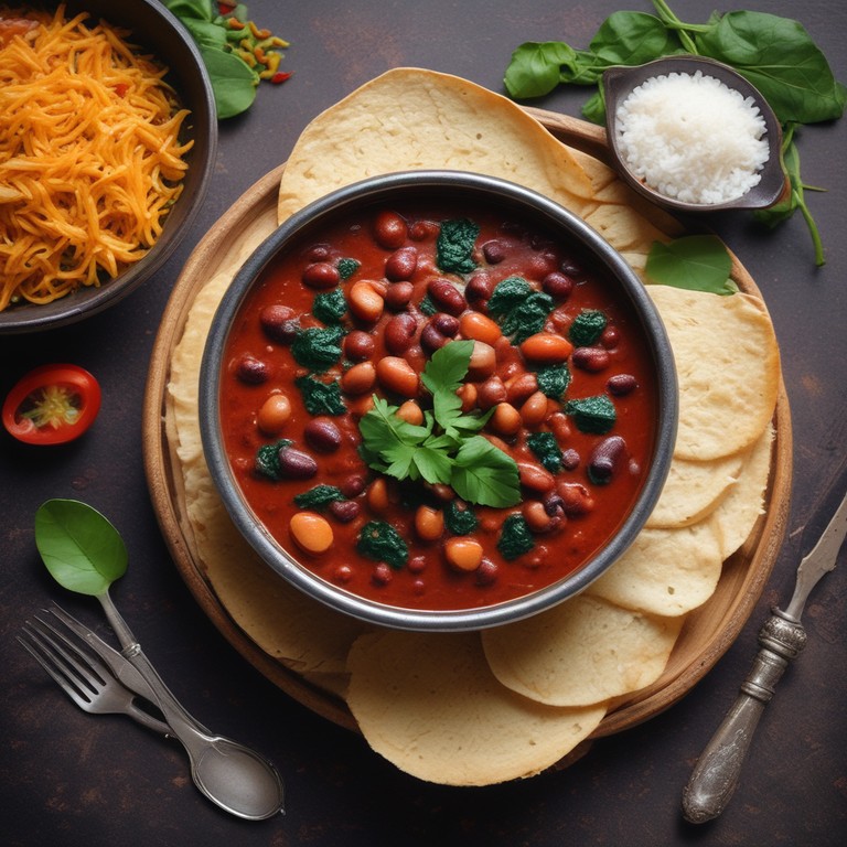 Pahadi Rajma with Spinach and Spices