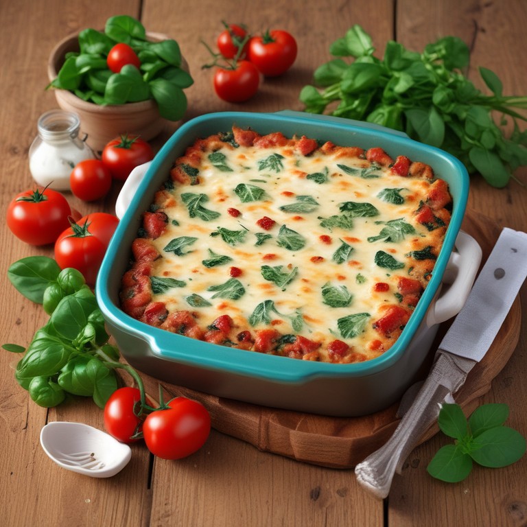 Köstlicher Weißkäse Auflauf mit Kräutern und Gemüse
