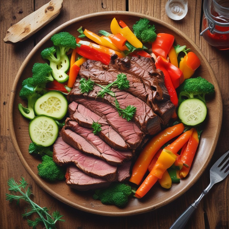 Savory Garlic Butter Beef with Sautéed Vegetables