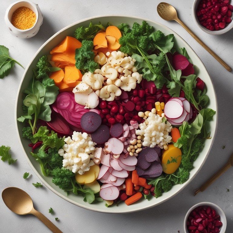 Salade Colorée de Légumes et Légumineuses