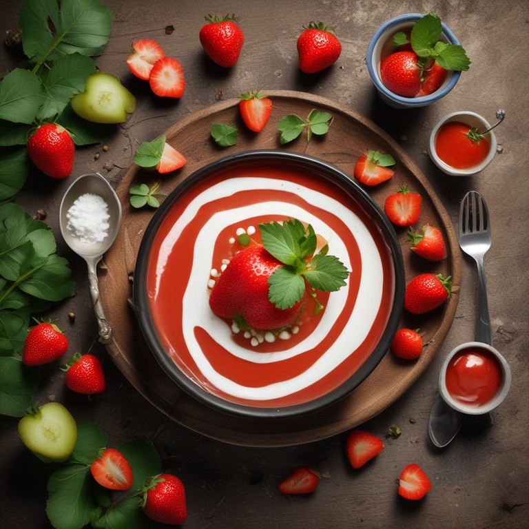 Gazpacho de Fresón con Espuma de Queso de Cabra