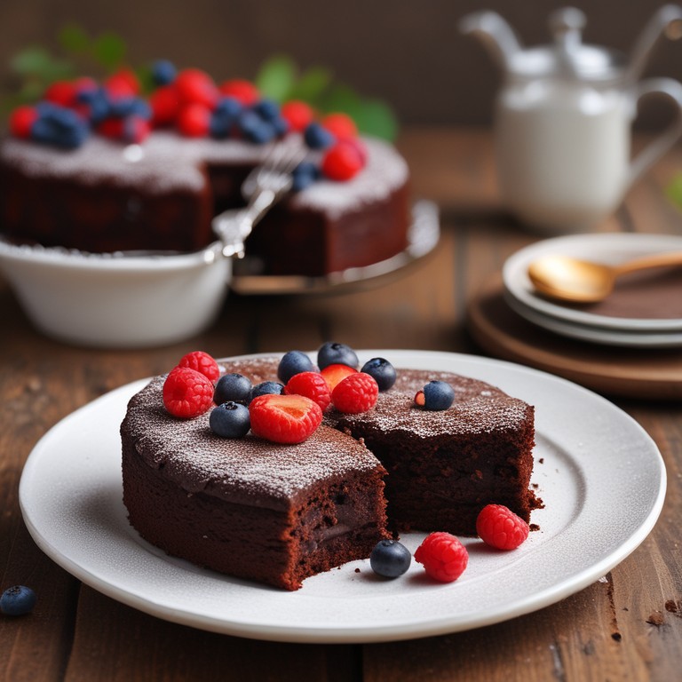 Gâteau Sans Sucre au Chocolat et aux Amandes