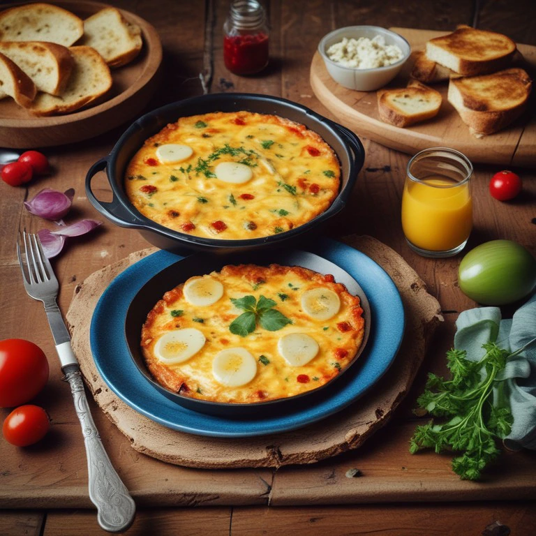 Tortilla de Huevos con Queso y Tomate