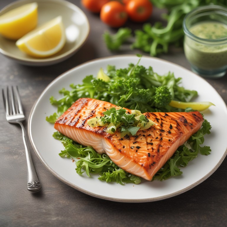Lemon Herb Grilled Salmon with Garlic Butter