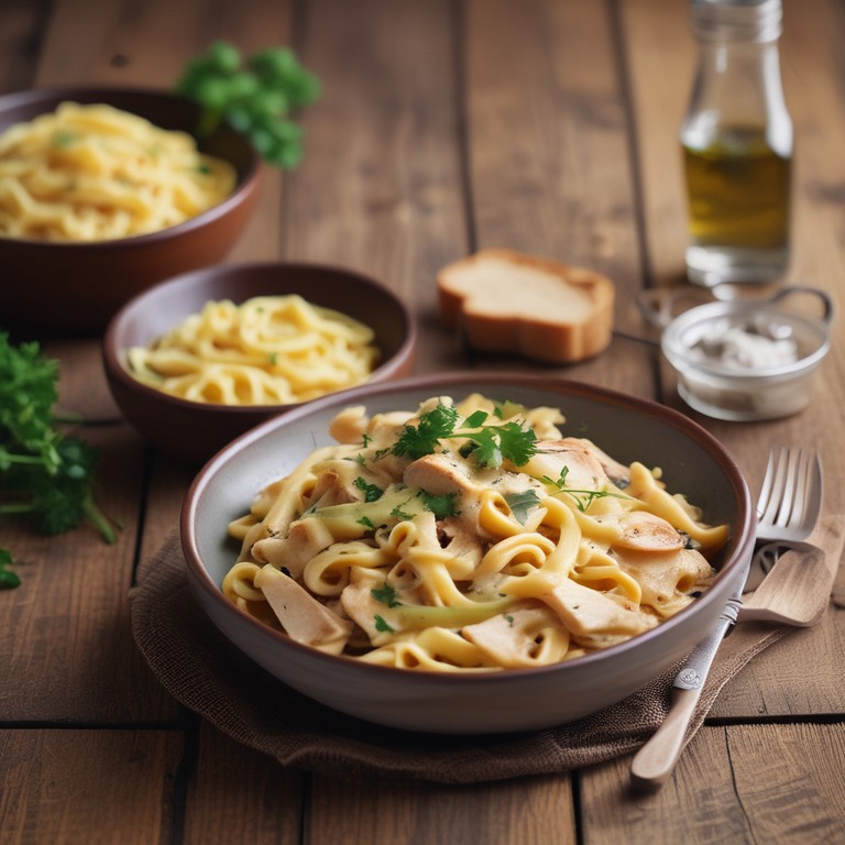 Macarrão Cremoso com Frango