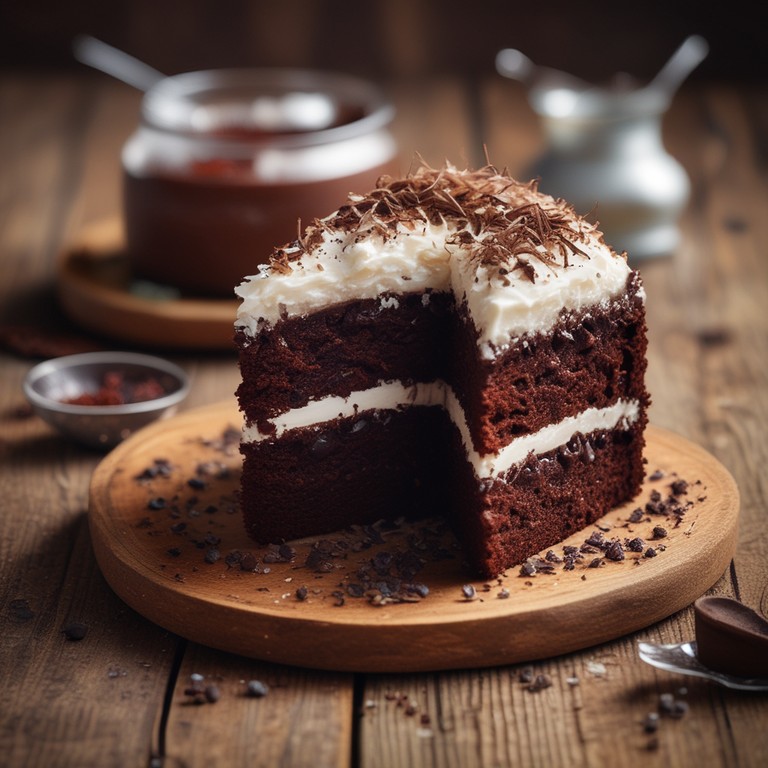 Bolo de Chocolate com Coco Ralado e Granulado