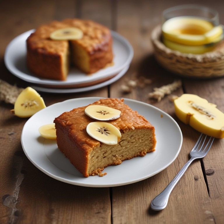 Bolo de Aveia com Banana e Fubá