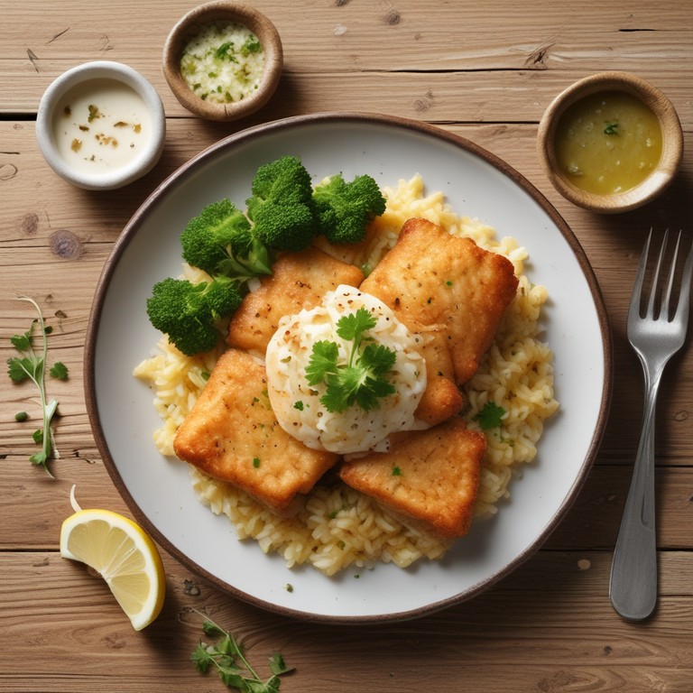 Peixe à Delícia com Arroz Cremoso
