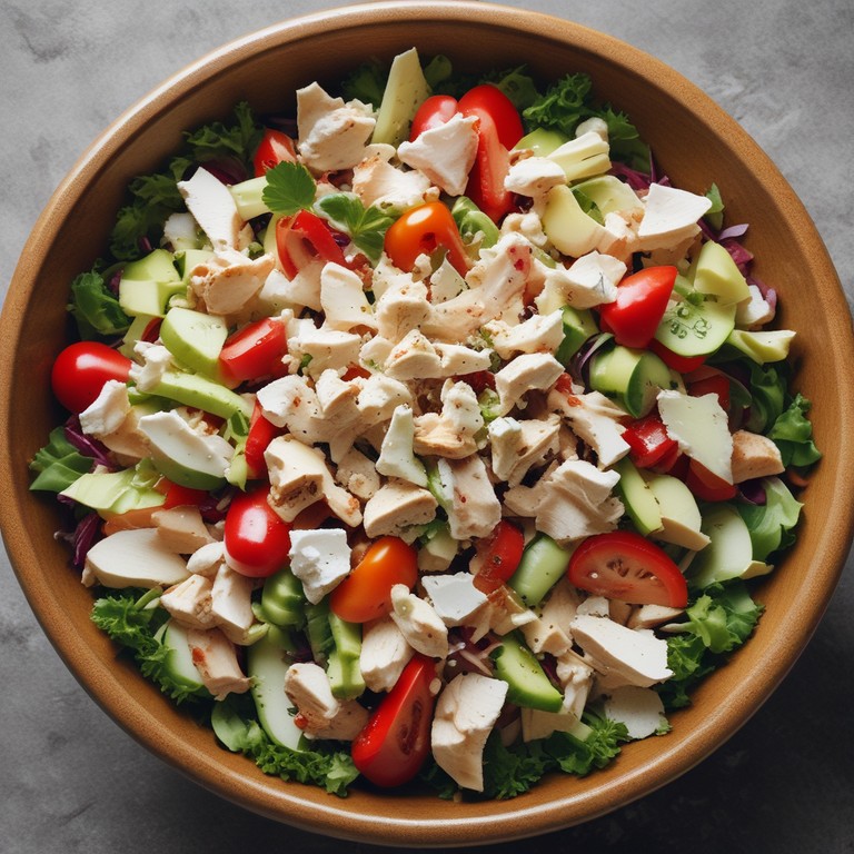 Ensalada de Pollo con Aderezo de Mostaza y Miel