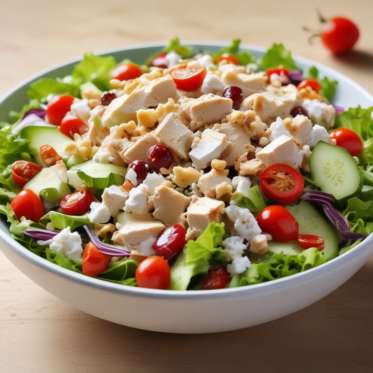 Ensalada de Pollo con Aderezo de Mostaza y Miel