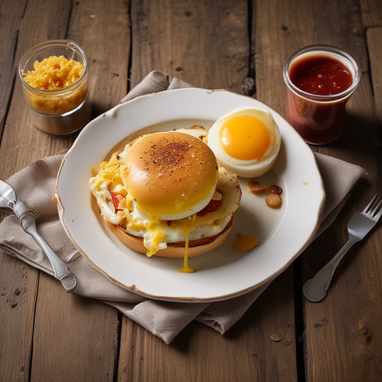 Savory Egg and Onion Sandwich with Ghee