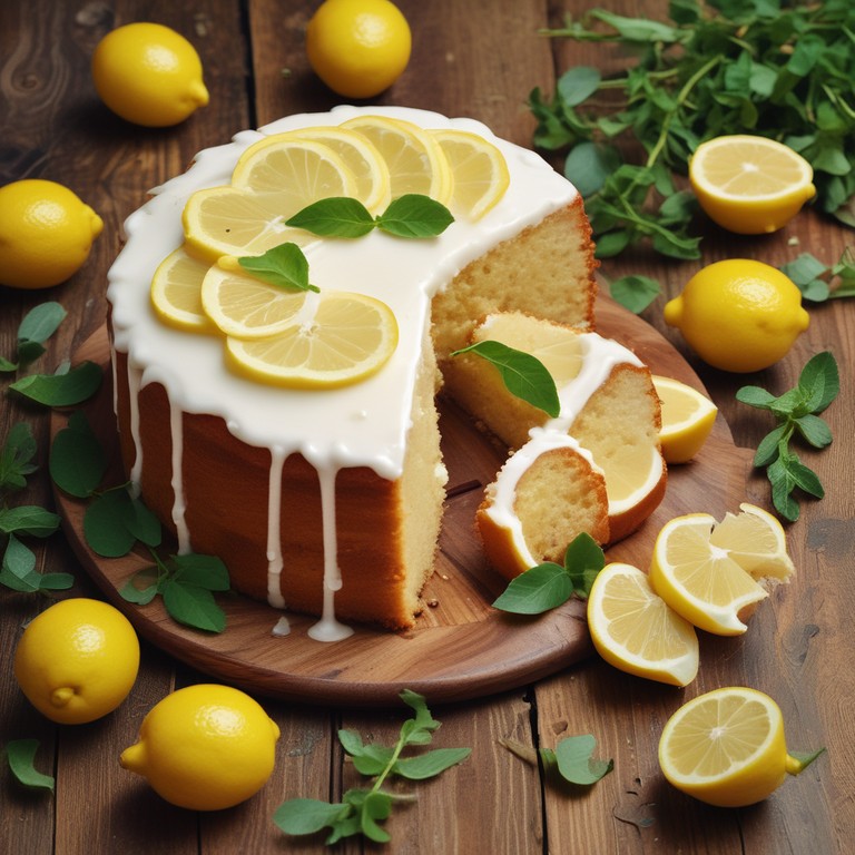 Zitronenkuchen mit zarter Glasur