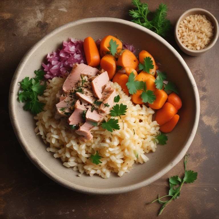 Arroz Fregol con Atún y Zanahoria Paiteña