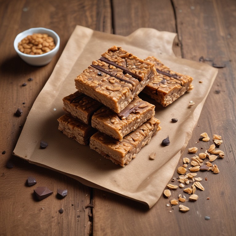 Barrinhas Energéticas de Pasta de Amendoim e Chocolate