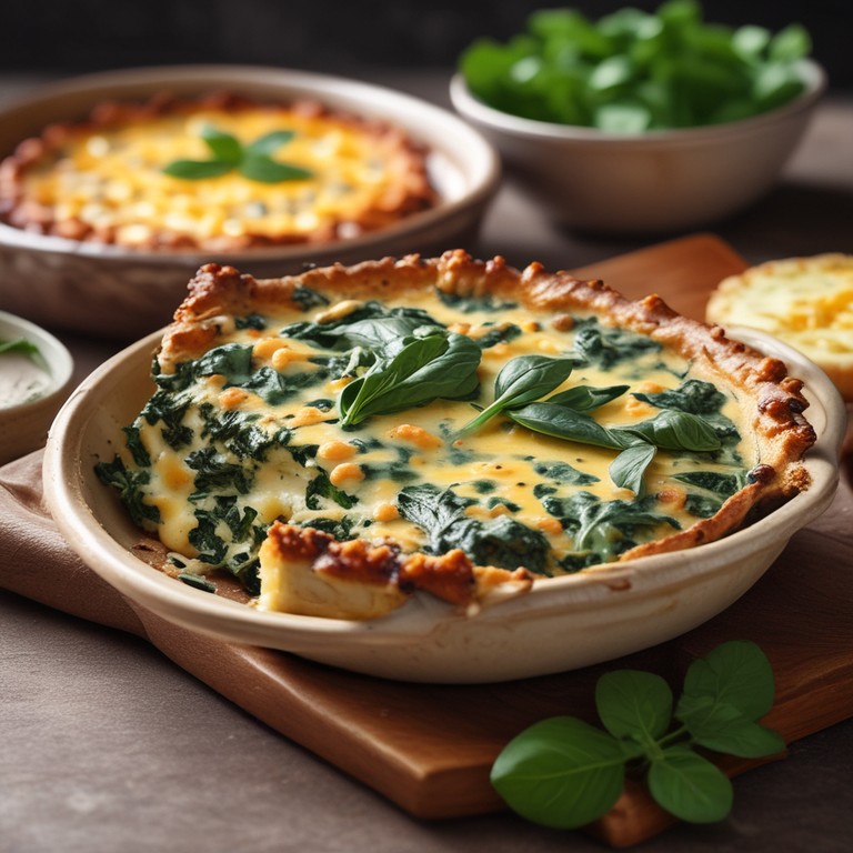 Cremiger Spinatauflauf mit Käse