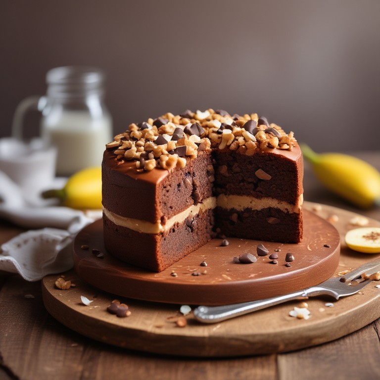 Gâteau Banane Chocolat aux Amandes