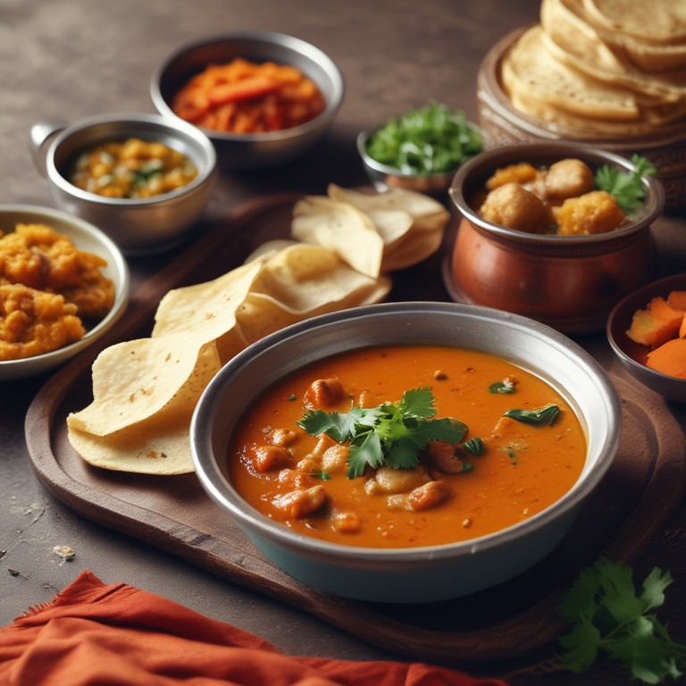 Authentic South Indian Sambar with Vegetables and Lentils