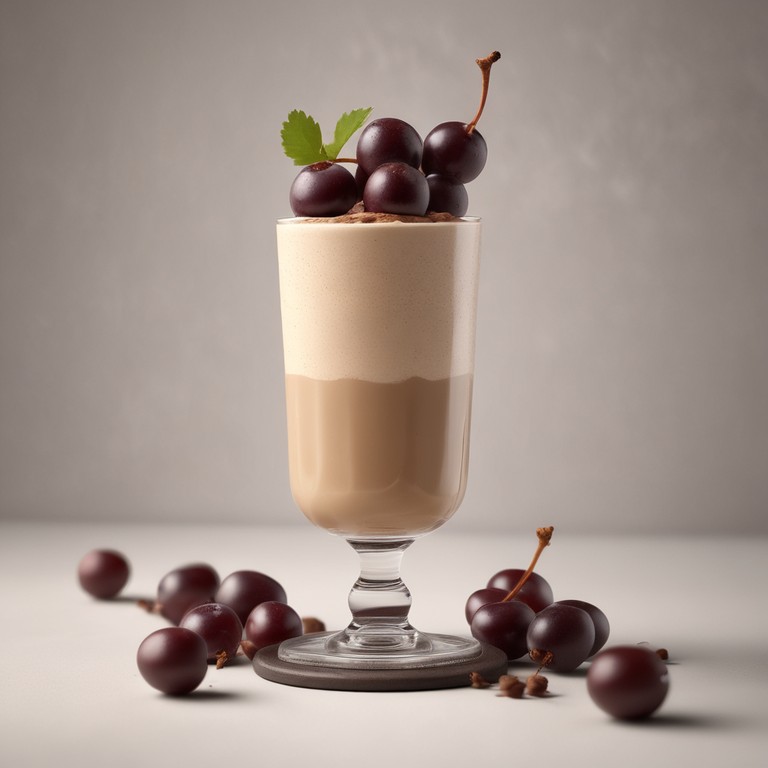 Mousse de Uva com Cacau e Whey