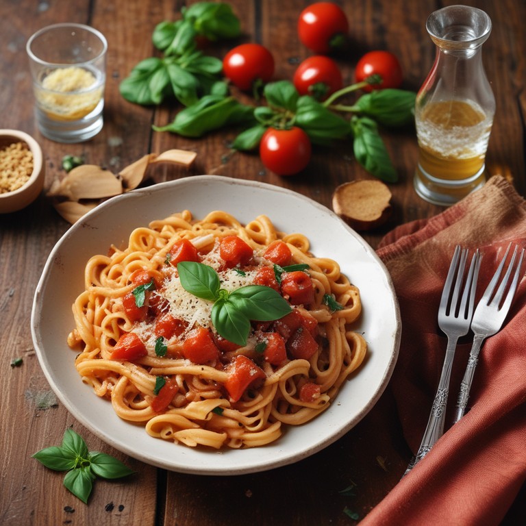Creamy Tomato Garlic Pasta with Parmesan