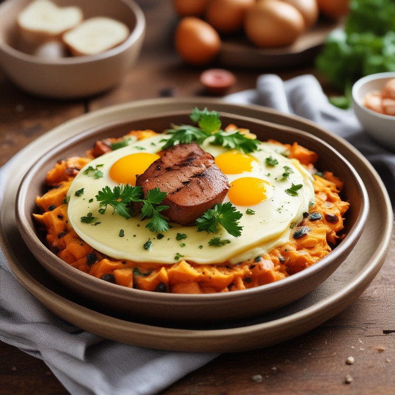 Escondidinho de Batata com Linguiça e Ovo