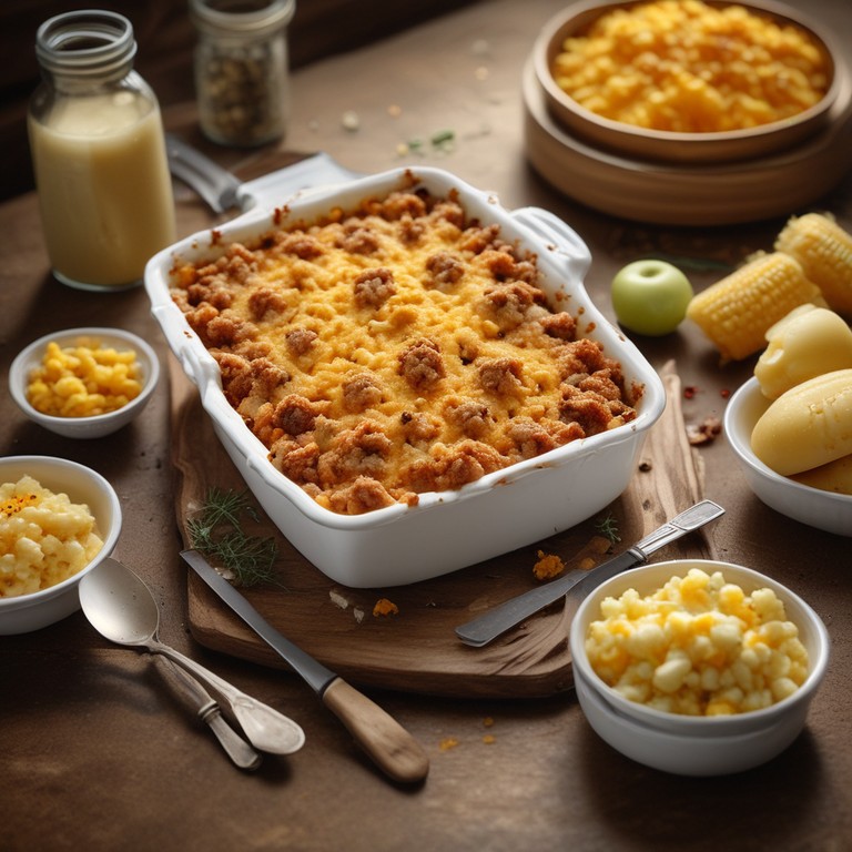 Creamy Corn and Hamburger Stuffed Mashed Potato Casserole