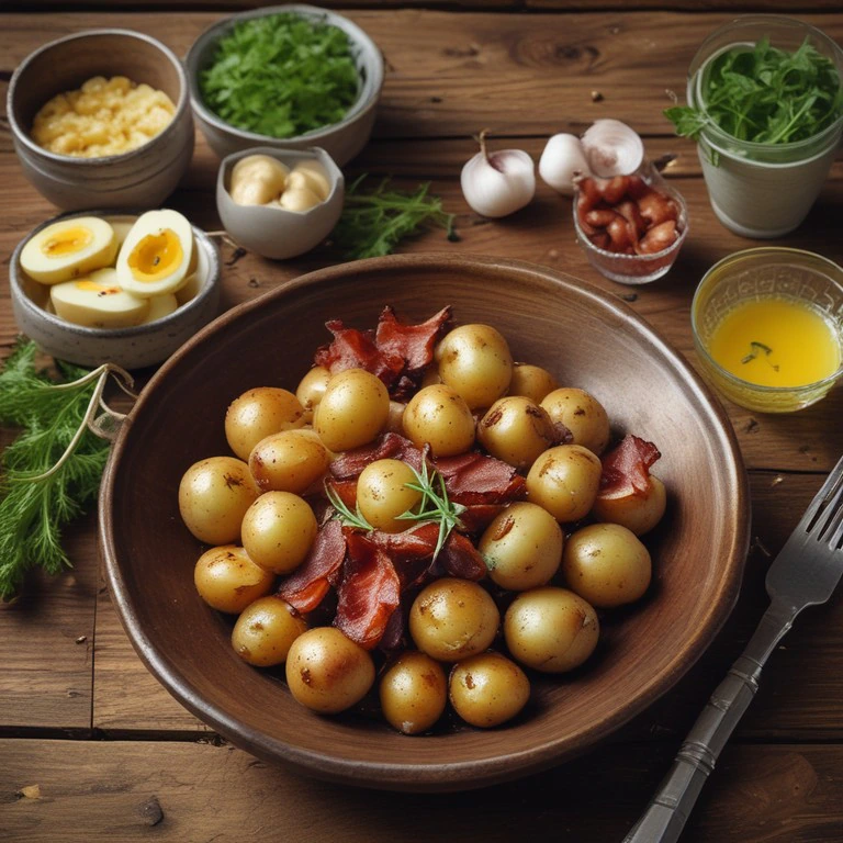 Pommes de Terre Cuites à l'Eau avec du Lard Savoureux - Mr. Cook
