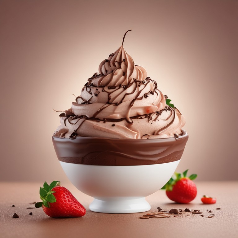 Decadent Chocolate Strawberry Frozen Yogurt