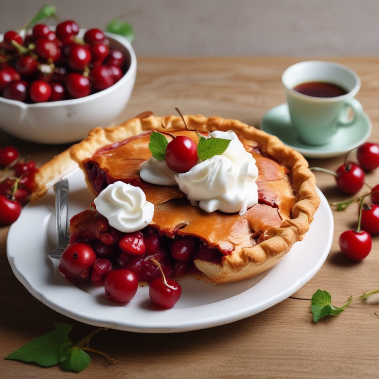 Classic Cherry Pie with Fluffy Whipped Cream