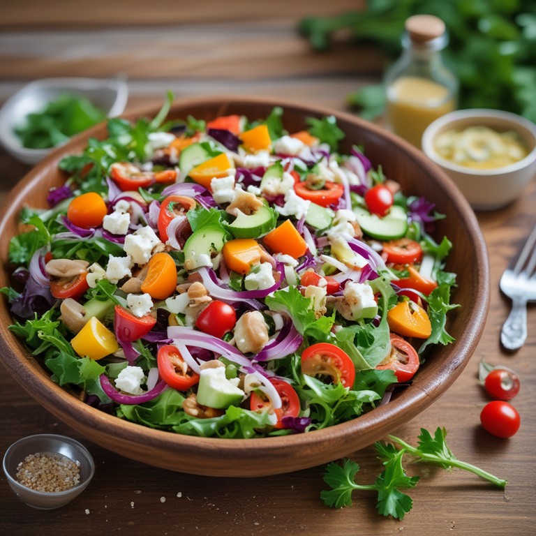 Vibrant Garden Salad with Honey-Lemon Dressing