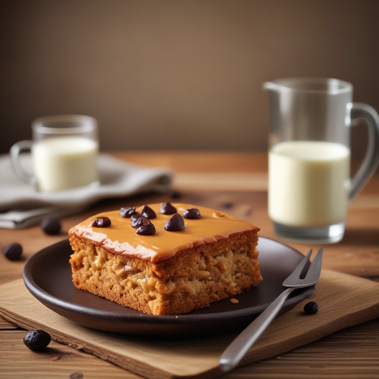 Bolo de Leite com Uva Passa e Manteiga de Amendoim