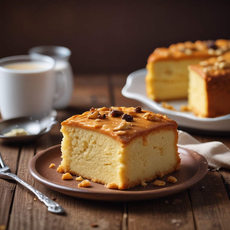 Bolo de Leite com Uva Passa e Manteiga de Amendoim