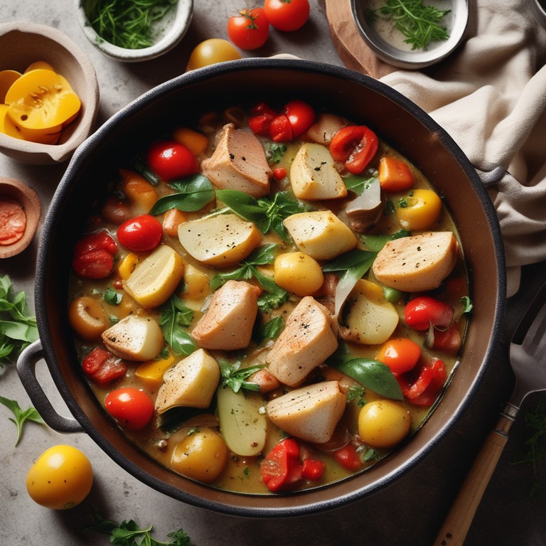 Merluza a la Cazuela con Verduras Picadas y Nata