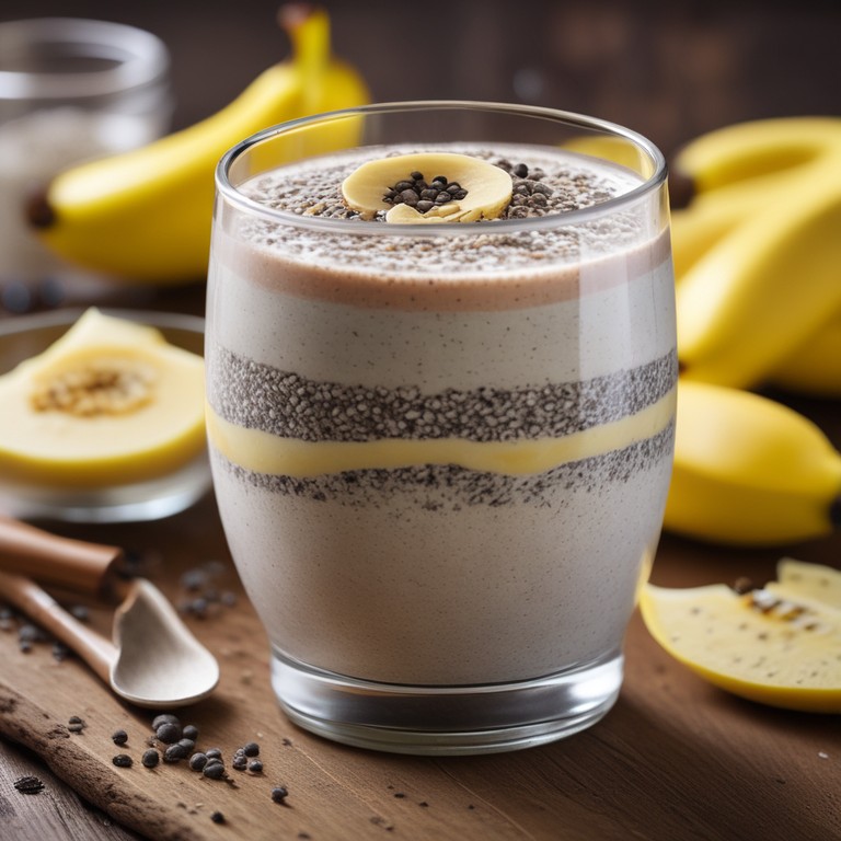 Pudim de Chia com Banana e Leite em Pó