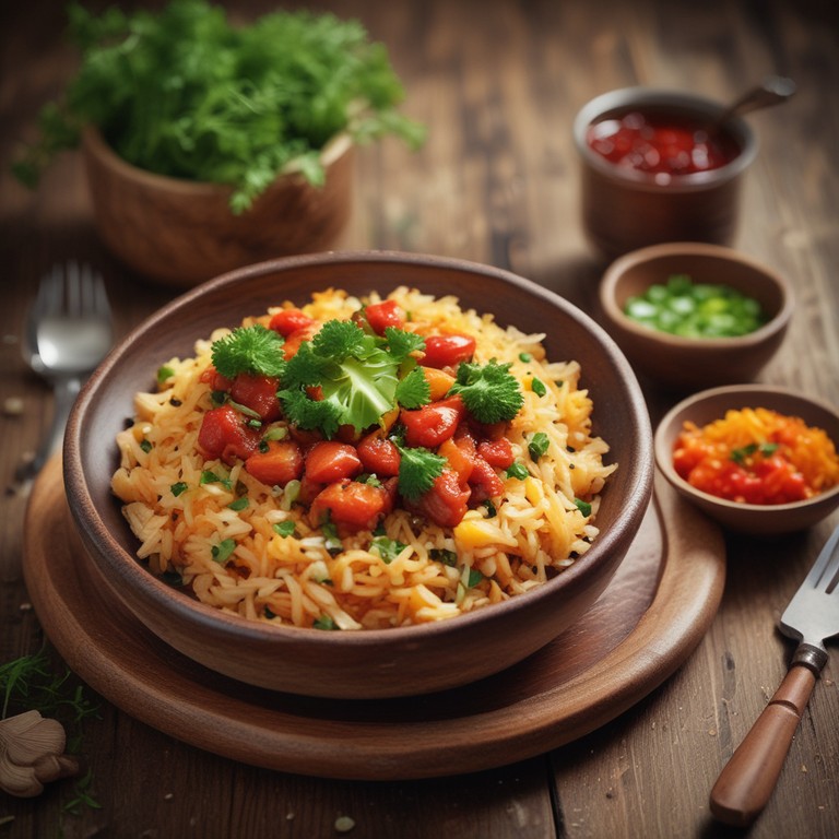 Arroz com Molho de Tomate Delicioso