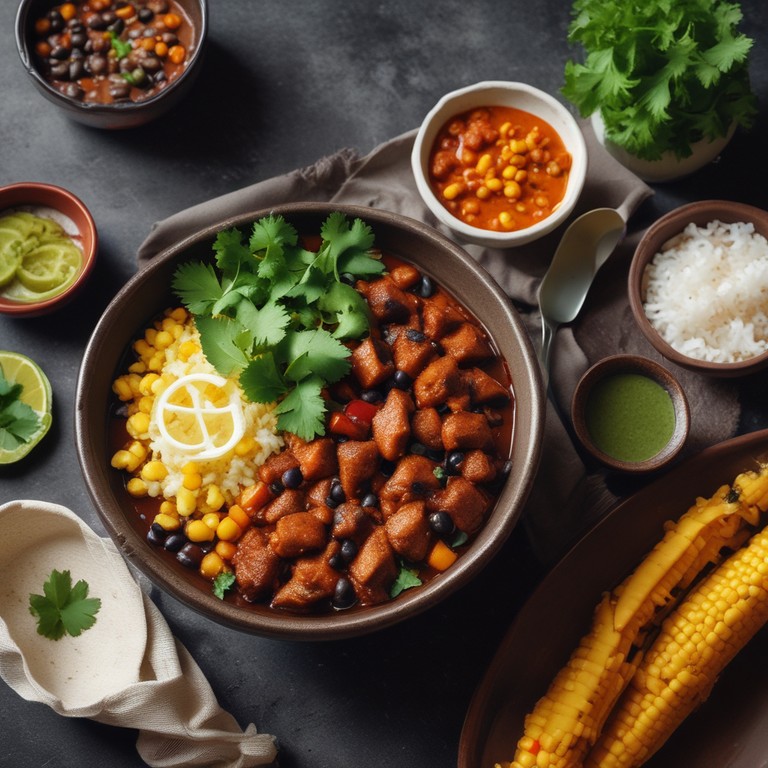 Spicy Pork and Black Bean Curry with Corn