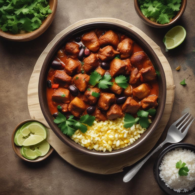 Spicy Pork and Black Bean Curry with Corn