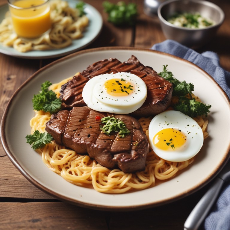 Maminha ao Molho com Arroz e Macarrão