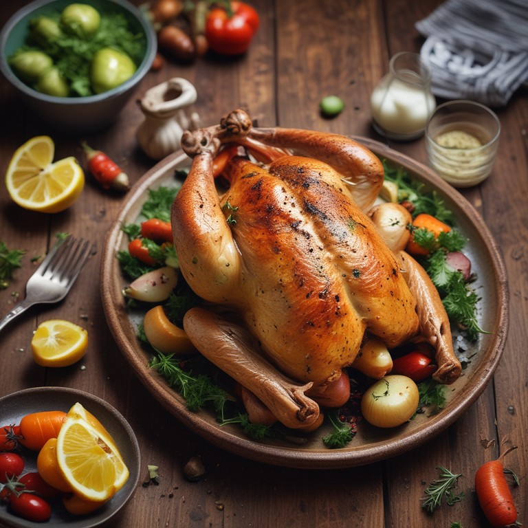 Herb-Infused Roasted Chicken with Crispy Skin